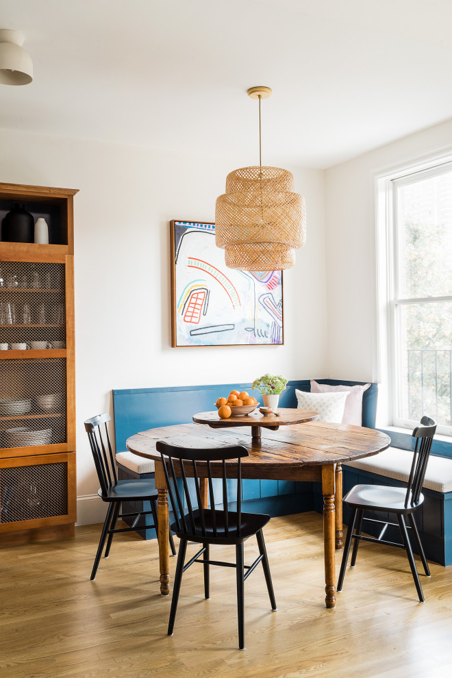 Transitional dining room photo in Boston