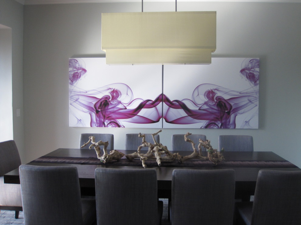 Design ideas for a modern dining room in Charlotte.