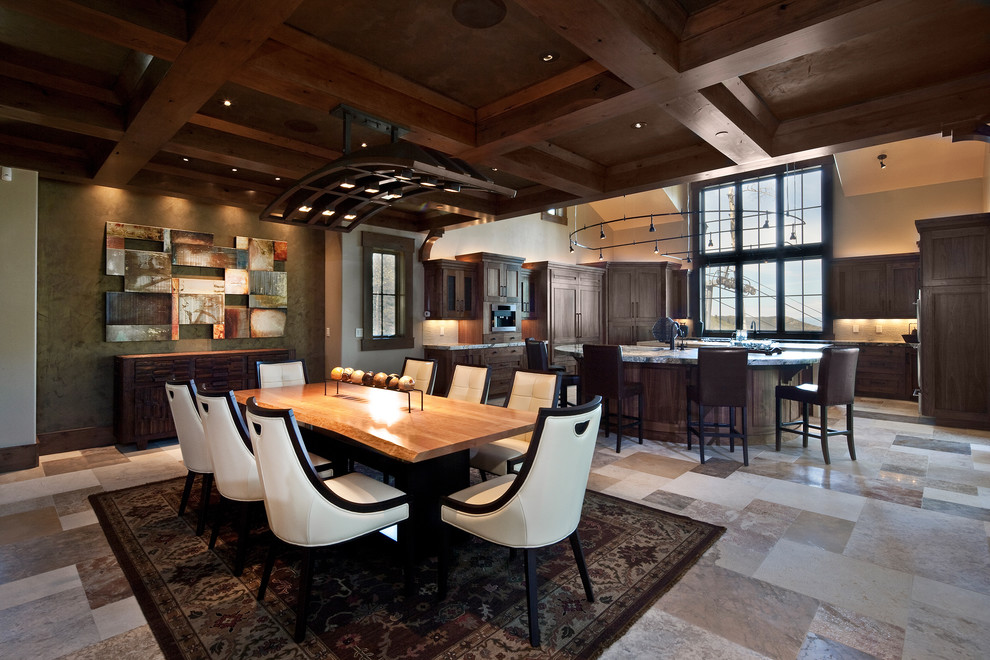 Inspiration for a timeless kitchen/dining room combo remodel in Salt Lake City