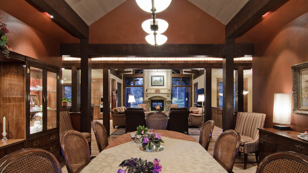 Inspiration for a classic open plan dining room in Denver.