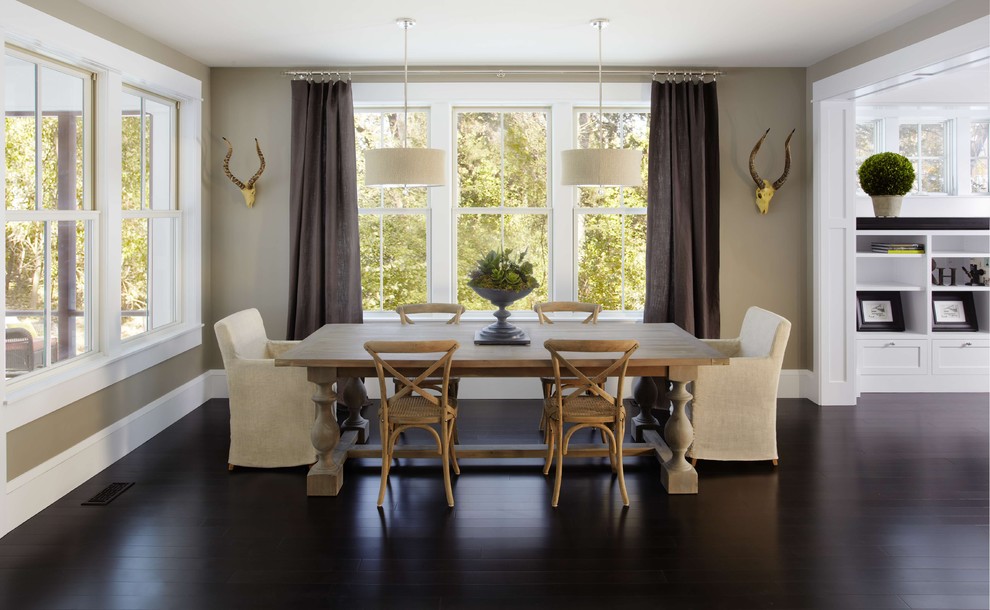 Dining room - traditional dining room idea in Minneapolis with beige walls