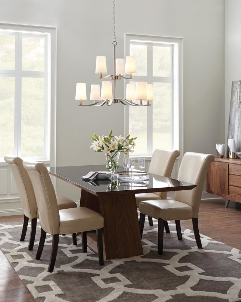 Inspiration for a large traditional enclosed dining room in Philadelphia with grey walls, medium hardwood flooring, no fireplace and brown floors.
