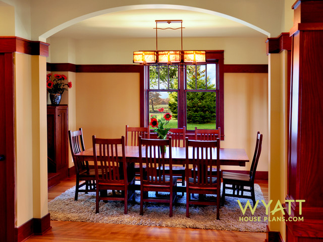 Dining Room New Craftsman Home, Craftsman Lighting Dining Room Table Plans