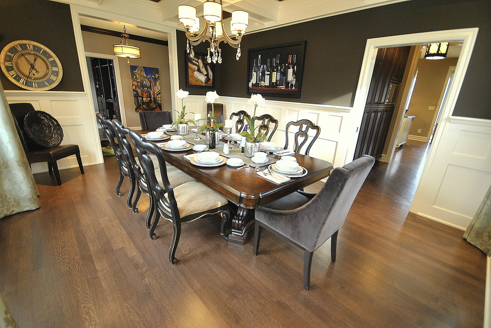 Inspiration for a timeless dining room remodel in Edmonton