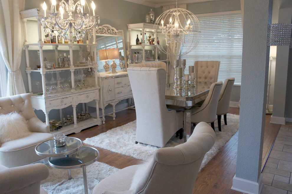 Example of a trendy dining room design in Dallas