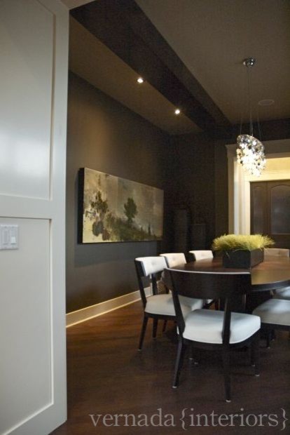 Inspiration for a contemporary dining room remodel in Calgary
