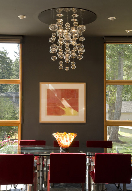 Dining Room With Bubble Light, Eclectic Dining Room Light Fixtures