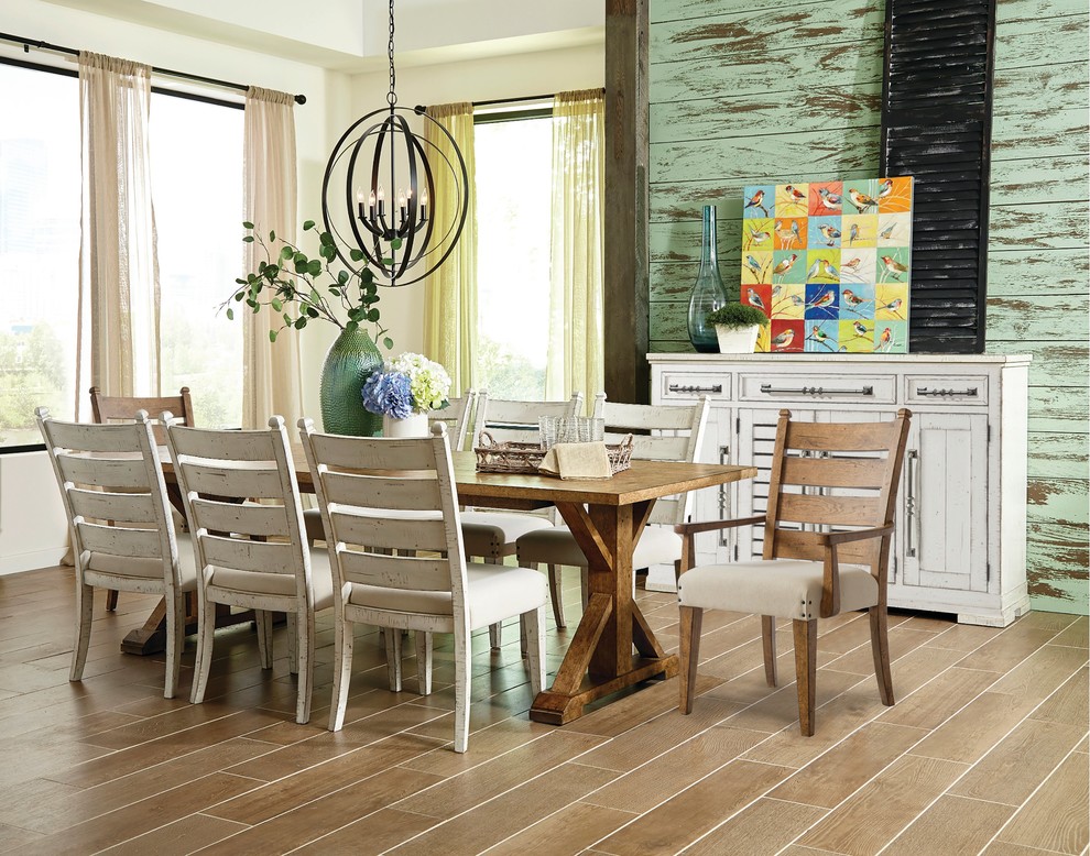 Dining RoomBrown and Chalk White Rustic 5 Piece Dining Set Coming Home Rustic Dining Room
