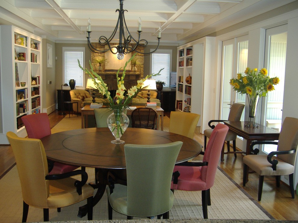 Inspiration for a transitional dining room remodel in Charlotte