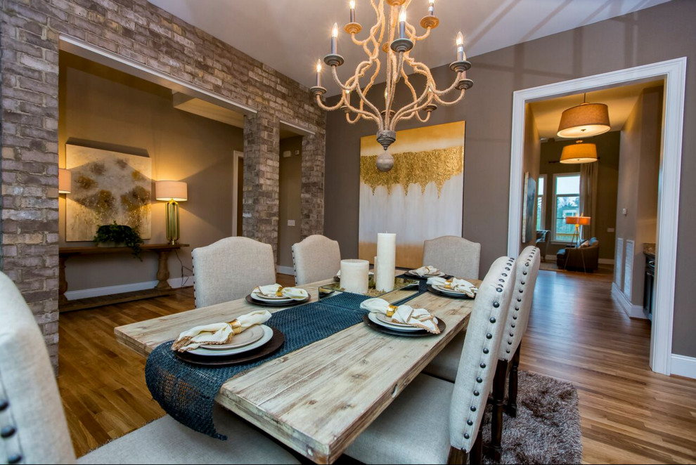 Inspiration for a rustic dining room in Birmingham.