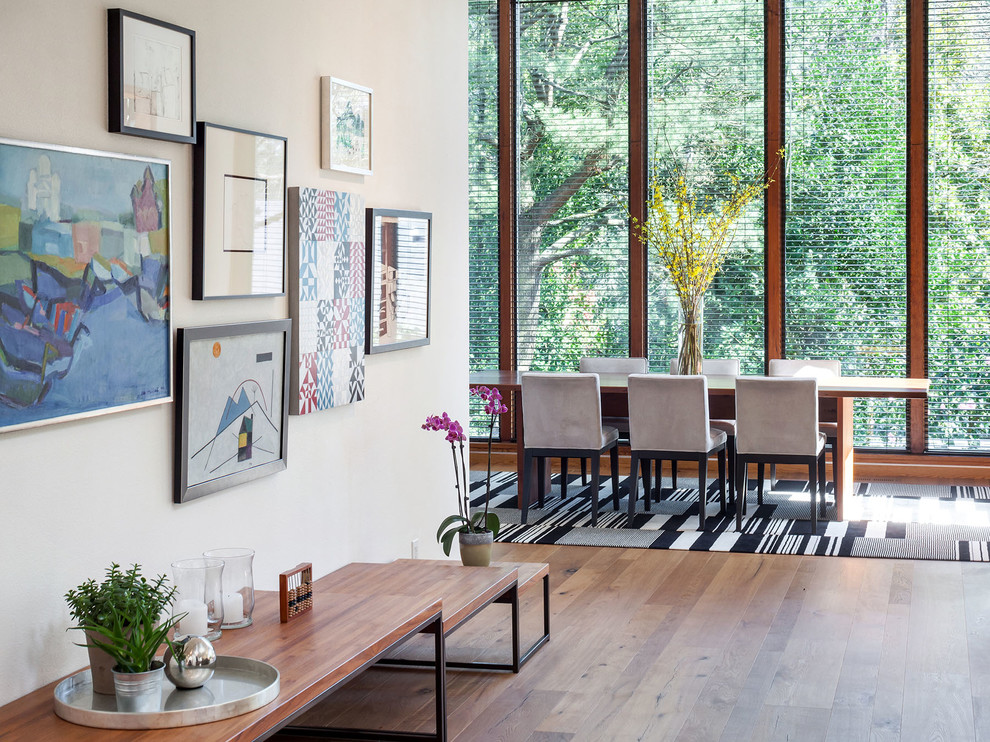 Photo of a contemporary dining room in Portland.
