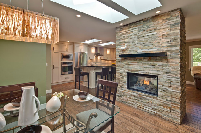 Double Sided Fireplace Dinning Area Contemporary Dining Room Vancouver By My House Design Build Team Houzz Double Sided Fireplace Dinning Area Contemporary Dining Room Vancouver By My House Design Build Team Houzz