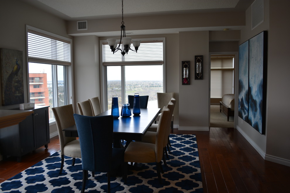 Downtown High Rise Apartment Modern Dining Room