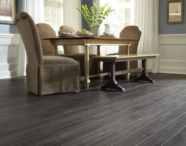 Dream Home St James 12mm Pad Meades Ranch Weathered Wood Laminate Flooring Contemporary Dining Room Other By Ll Houzz