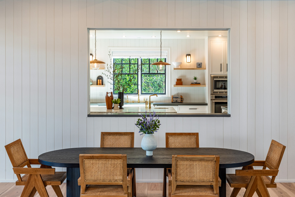 Photo of a large beach style kitchen/dining room in Los Angeles.