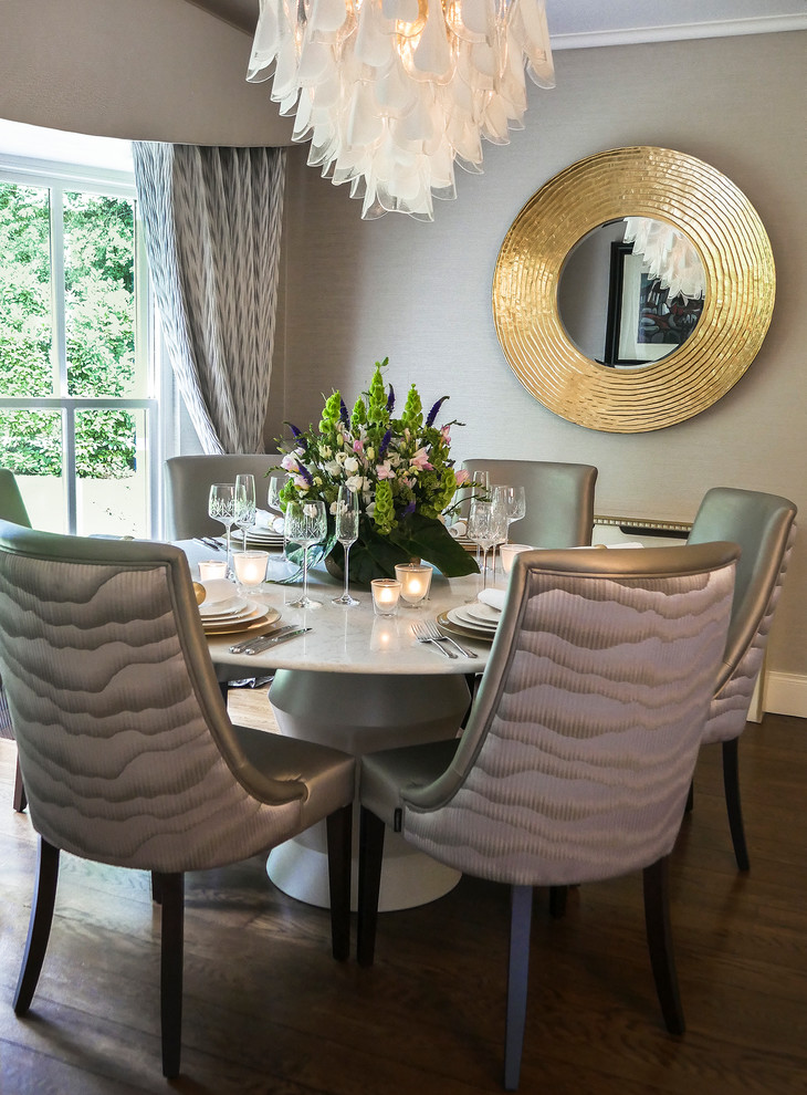 Example of a trendy dining room design in Belfast