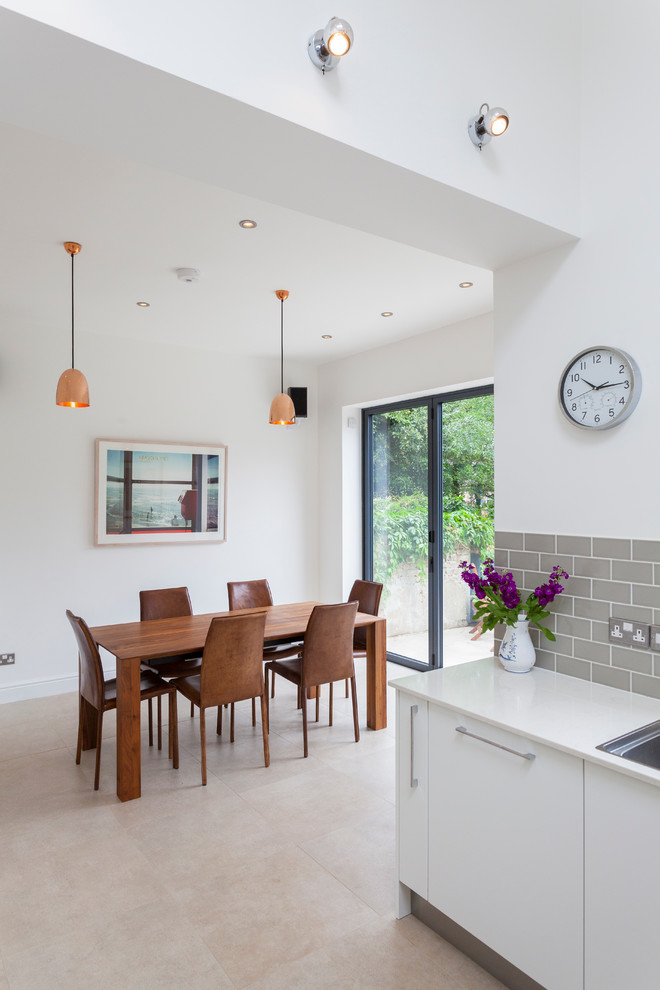 Contemporary dining room in London.