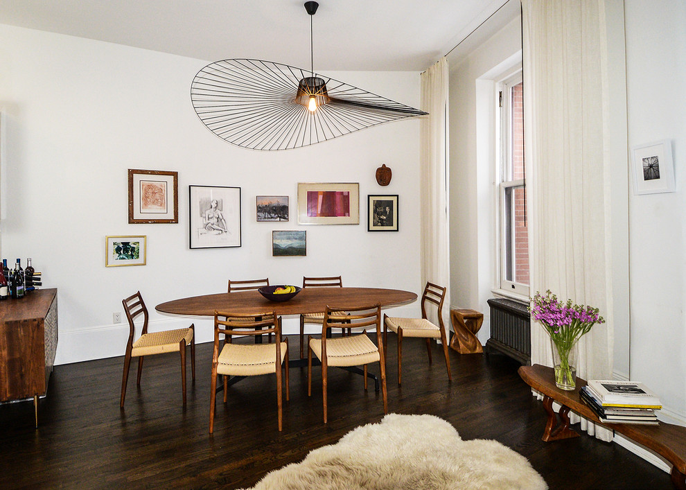 Eclectic dining room in New York.