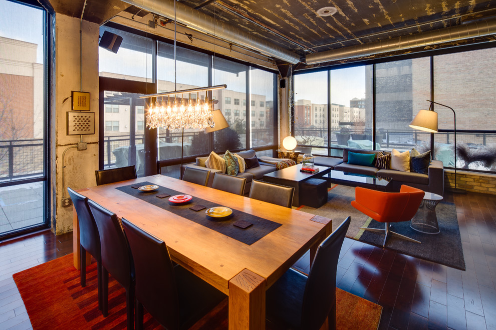 This is an example of an industrial dining room in Minneapolis.