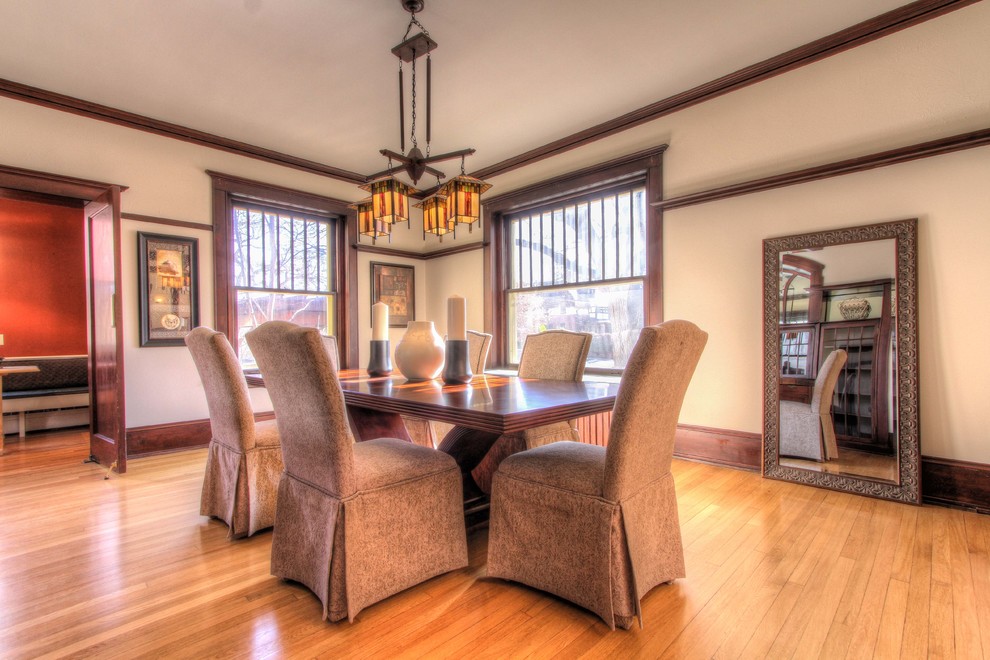 East Third Transitional Dining Room Raleigh by Vermillion