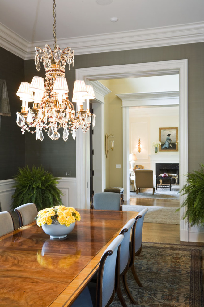 Example of a tuscan dining room design in Minneapolis