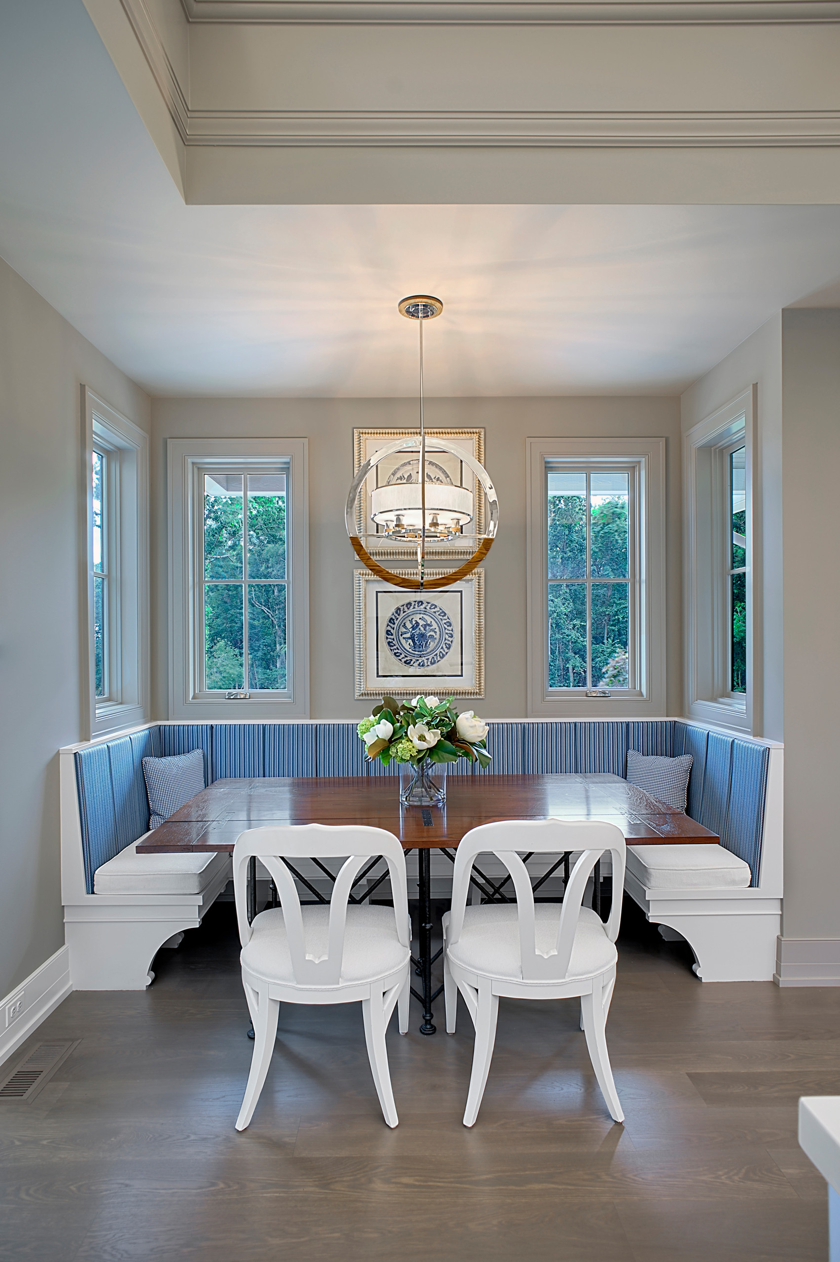 teal breakfast nook