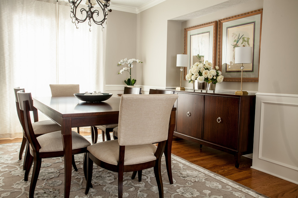 Elegant & Classic Omaha living & dining room Traditional Dining