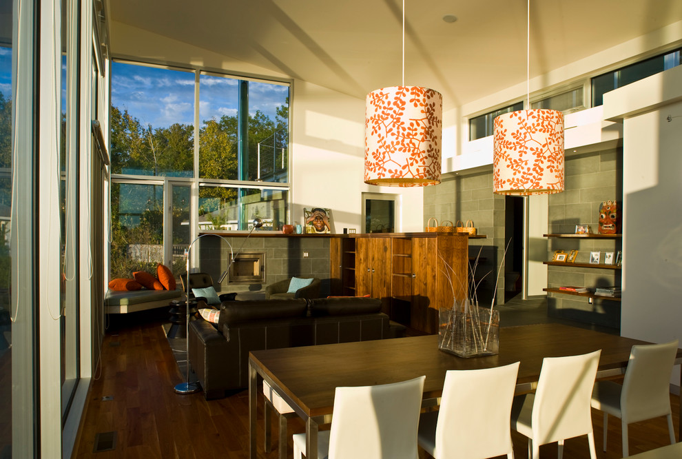 Inspiration for a contemporary dining room remodel in Grand Rapids