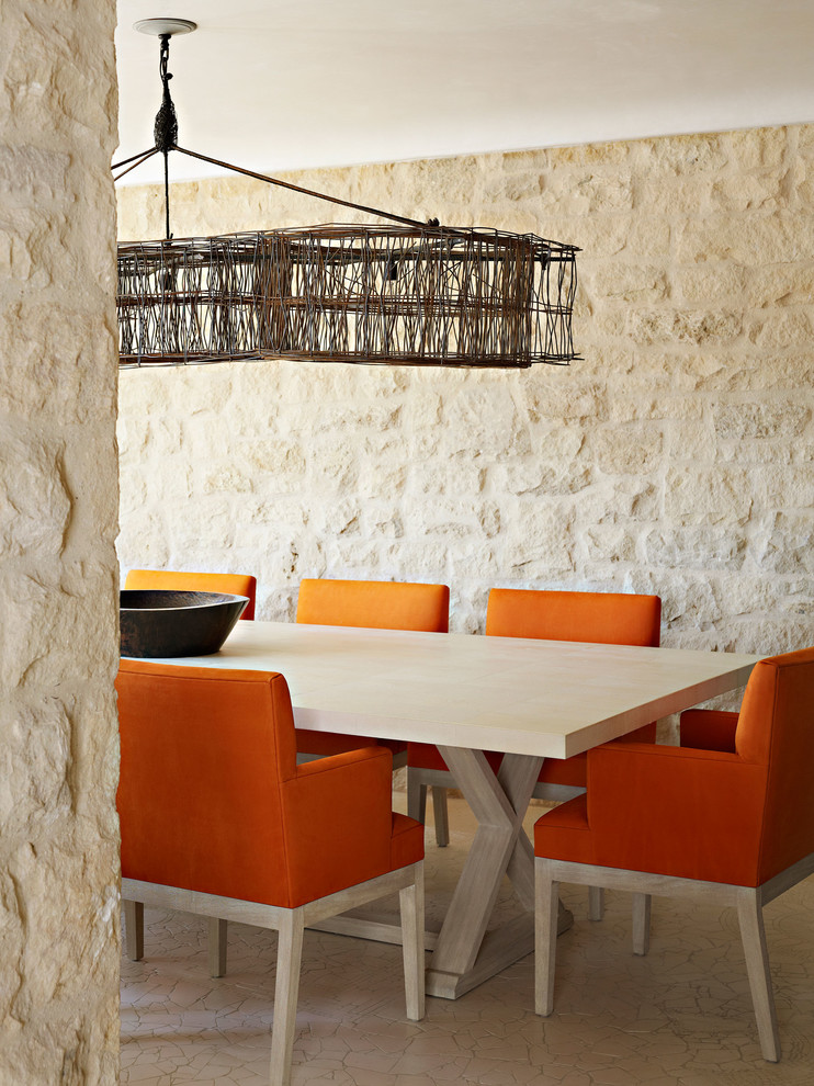 Inspiration for a mediterranean dining room in Los Angeles.