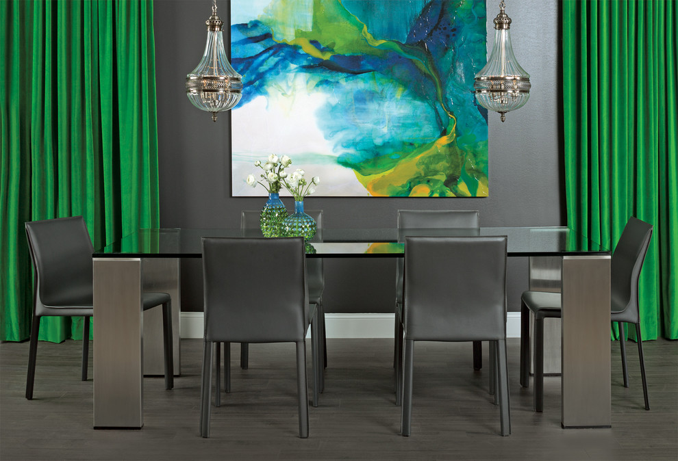 Dining room - contemporary dining room idea in Houston
