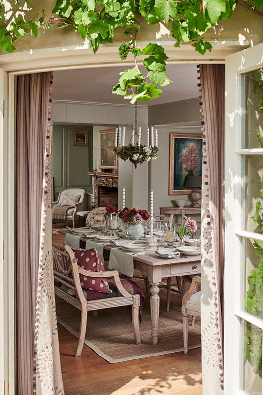 Photo of a large world-inspired dining room in Wiltshire.