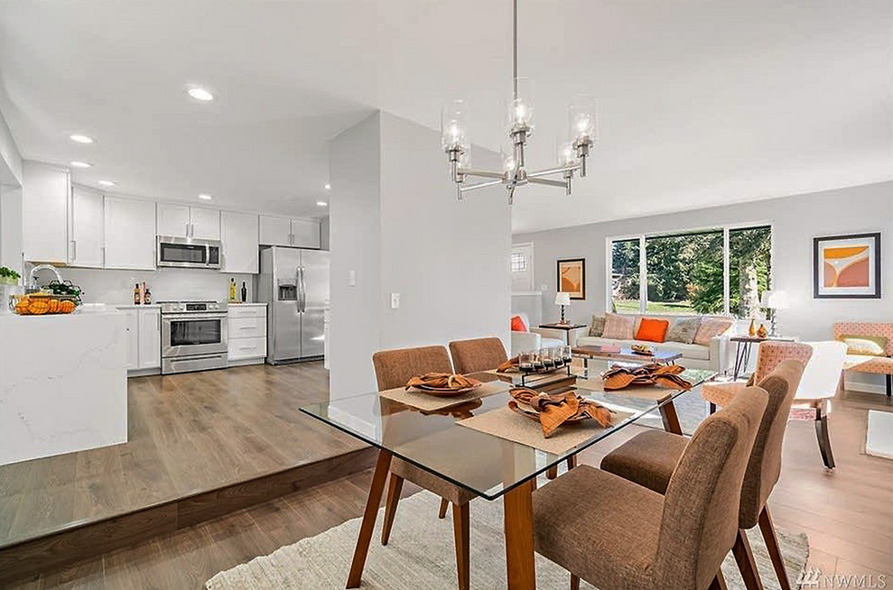 Everett House A complete Reconstruction Contemporary Dining Room