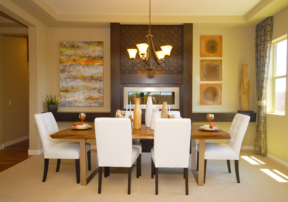This is an example of an expansive contemporary dining room in Phoenix.