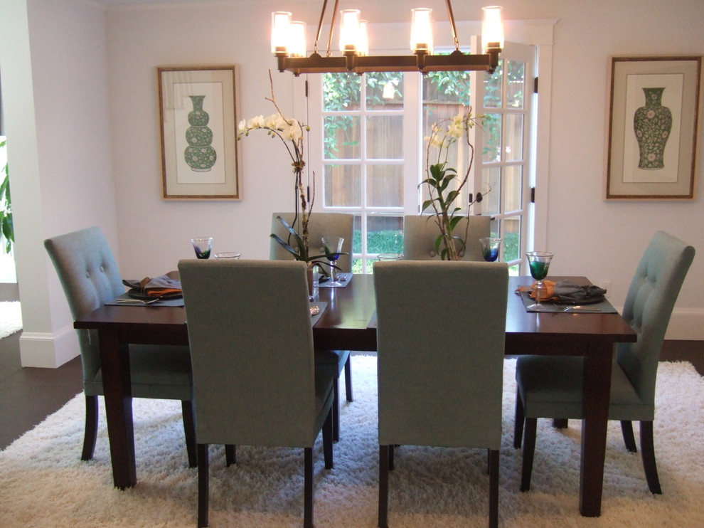 Design ideas for a contemporary dining room in Sussex.