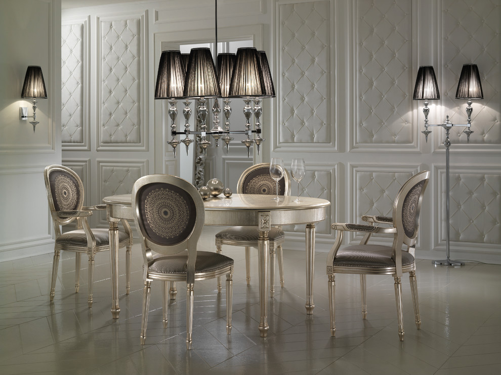 Extendable Louis Champagne Oval Dining, Champagne Dining Room Sets