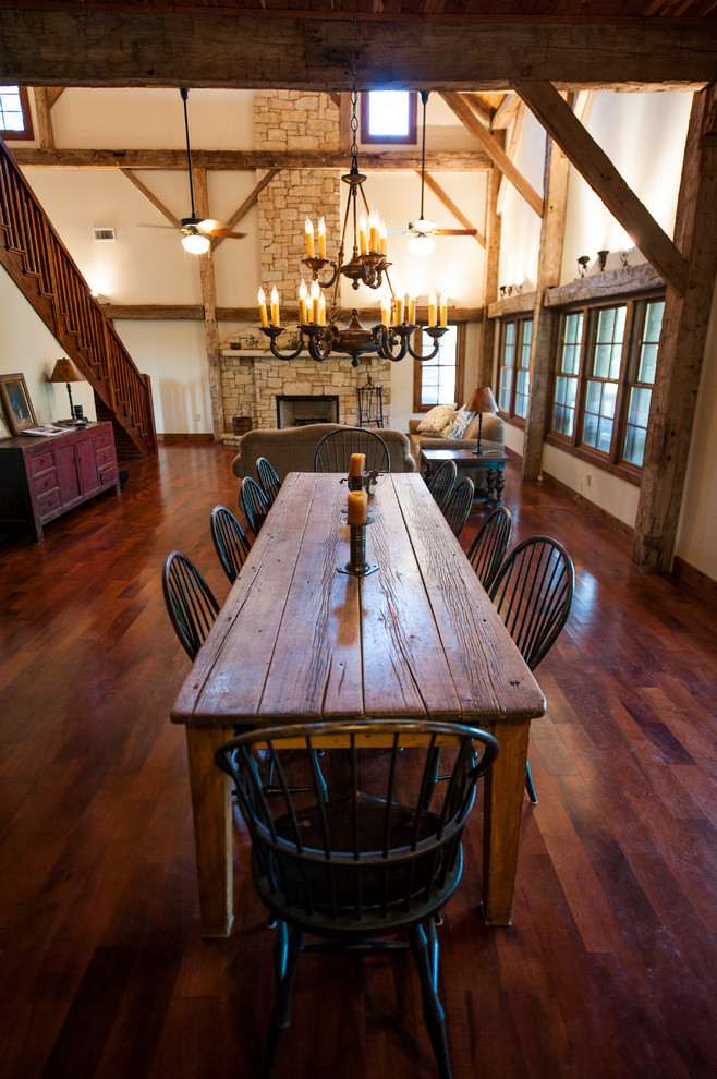 Inspiration for a country dining room in Austin.
