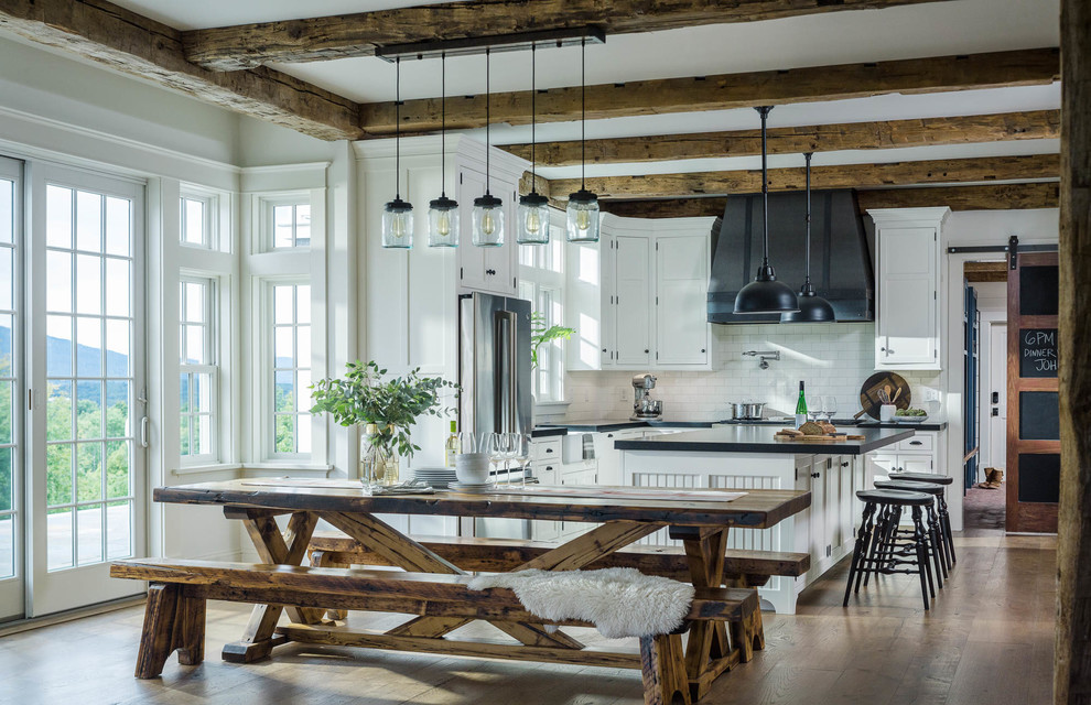 Farmhouse Kitchen And Dining Room, Farmhouse Dining Room