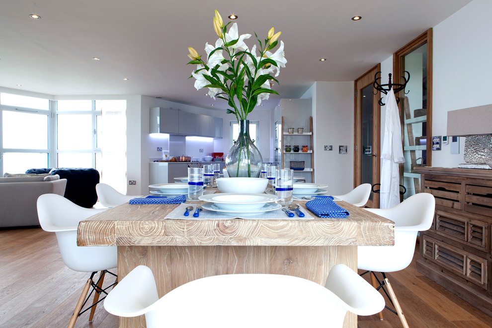 Design ideas for a coastal dining room in Cornwall.