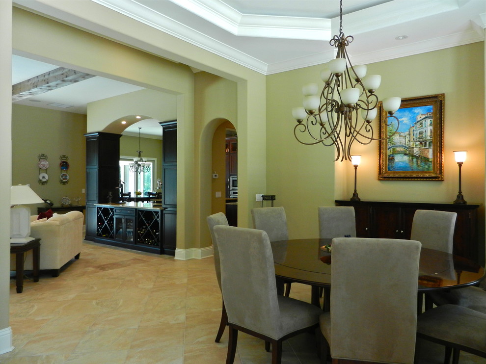 This is an example of a mediterranean dining room in Jacksonville.