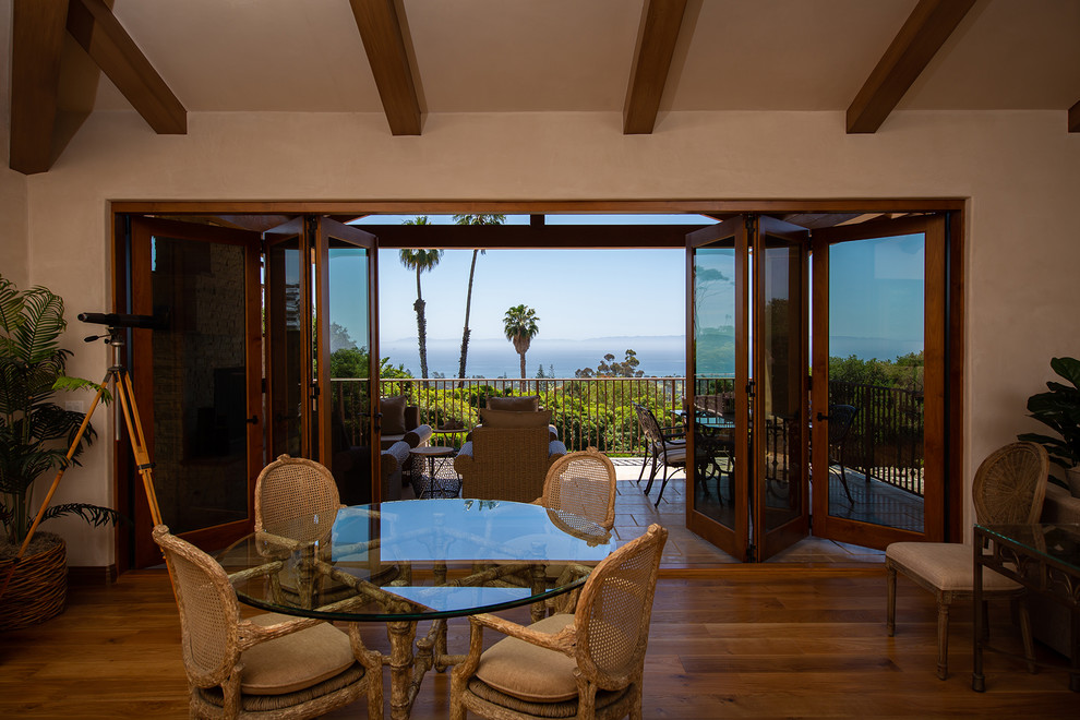 Folding Door Systems Create OpenAir Dining in a Spanish Style Home