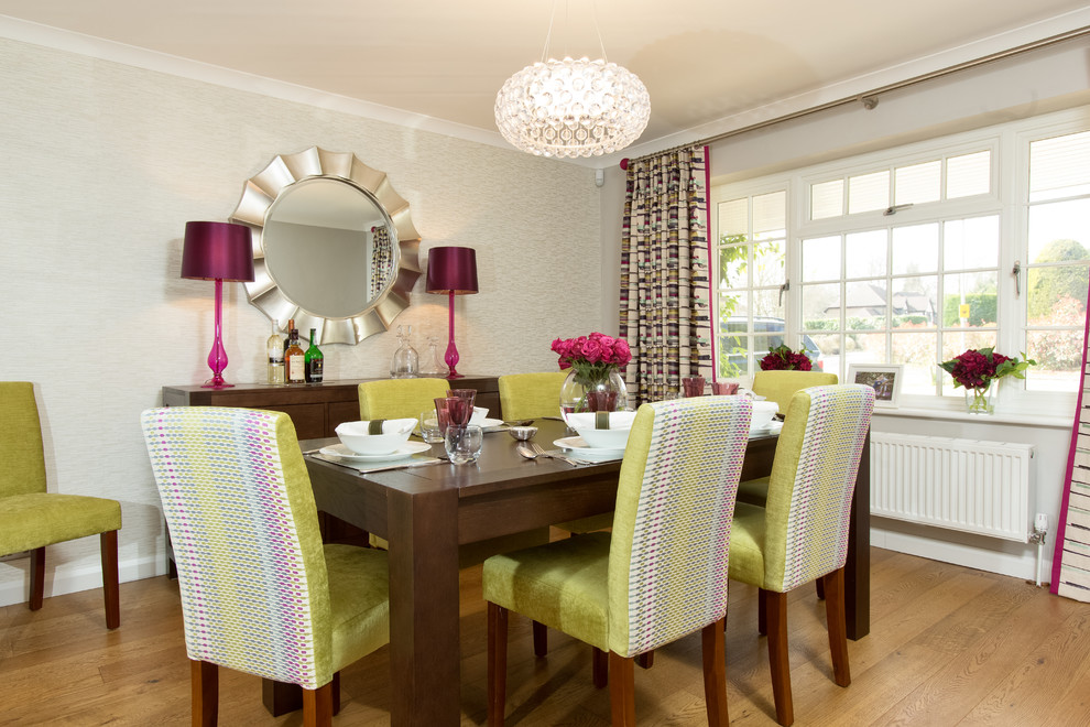 Design ideas for a contemporary dining room in Berkshire.