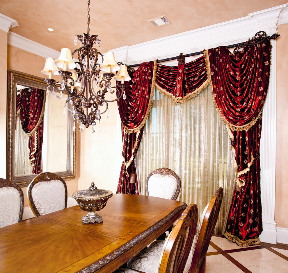 Formal Dining Room Draperies Traditional Dining Room Dallas by