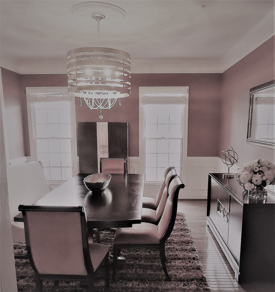 Example of a mid-sized transitional kitchen/dining room combo design in DC Metro