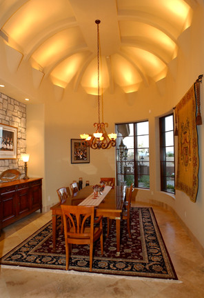 Tuscan dining room photo in Phoenix