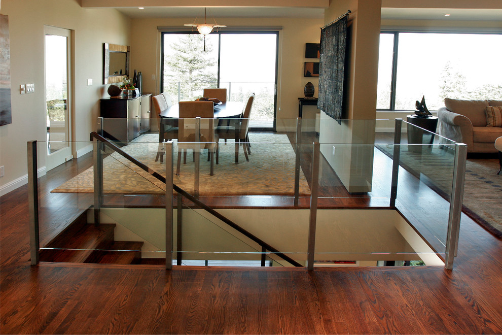 Inspiration for a contemporary dark wood floor dining room remodel in San Francisco