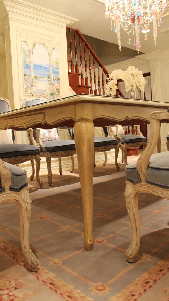 French Savonnerie in Dining Room Traditional Dining Room New York