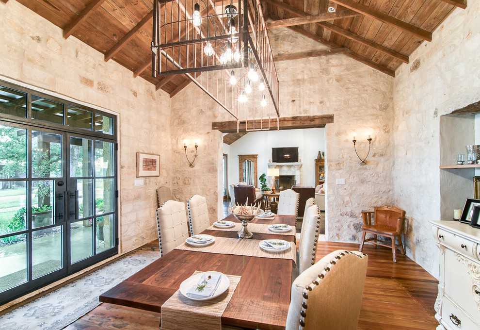German Farmhouse Restoration Dining Room Austin by Lemburg House