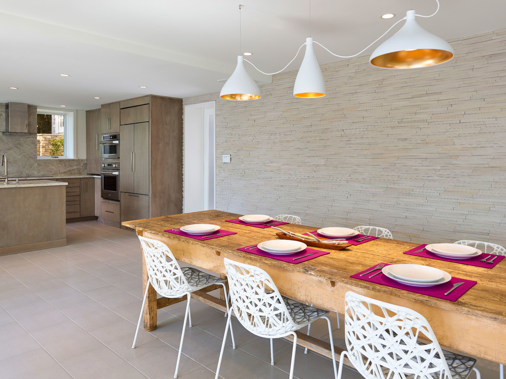 This is an example of a contemporary kitchen/dining room in Baltimore.