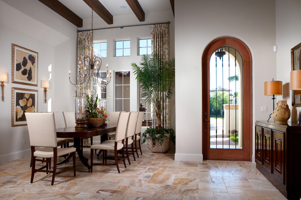 Inspiration for a timeless dining room remodel in Miami