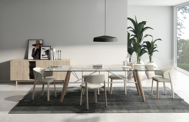 Glass Top Dining Table Connection by Huppe - $2,722.00 - Modern - Dining  Room - New York - by Valentini Kids Furniture Brooklyn NY | Houzz NZ
